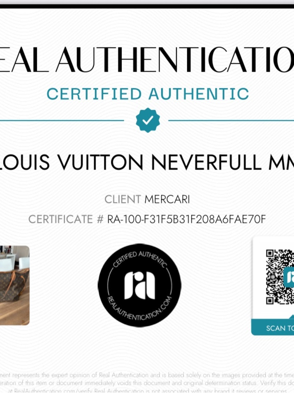 Authentic Louis Vuitton Monogram Mm Made in USA. ( COA ) SD4099 - Picture 10 of 14